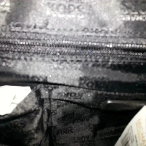 MICHAEL KORS-Geneva-Large Pebbled Textured Leather Satchel/Shoulder-BLACK-NWT - Picture 7 of 8